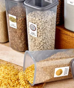 Home 21 Aryuss 12 delige 1200ml voorraadbus met etiketten