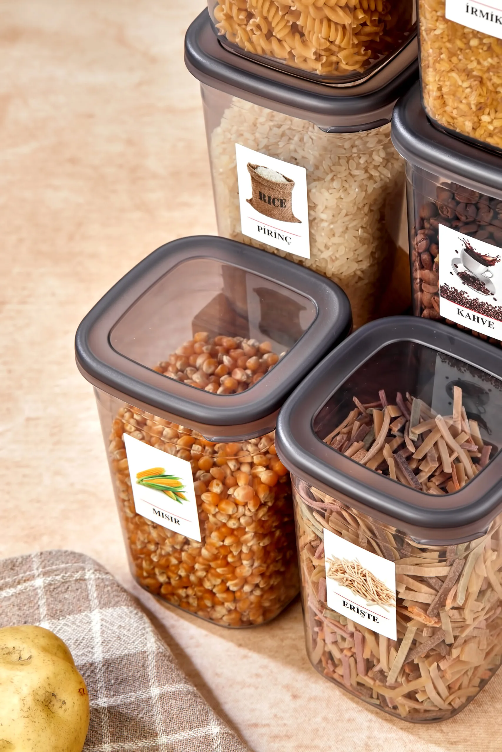 Aryus 12 delige voorraadbus 450ml met etiketten 5 Aryus 12 delige voorraadbus 450ml met etiketten - Afbeelding 3