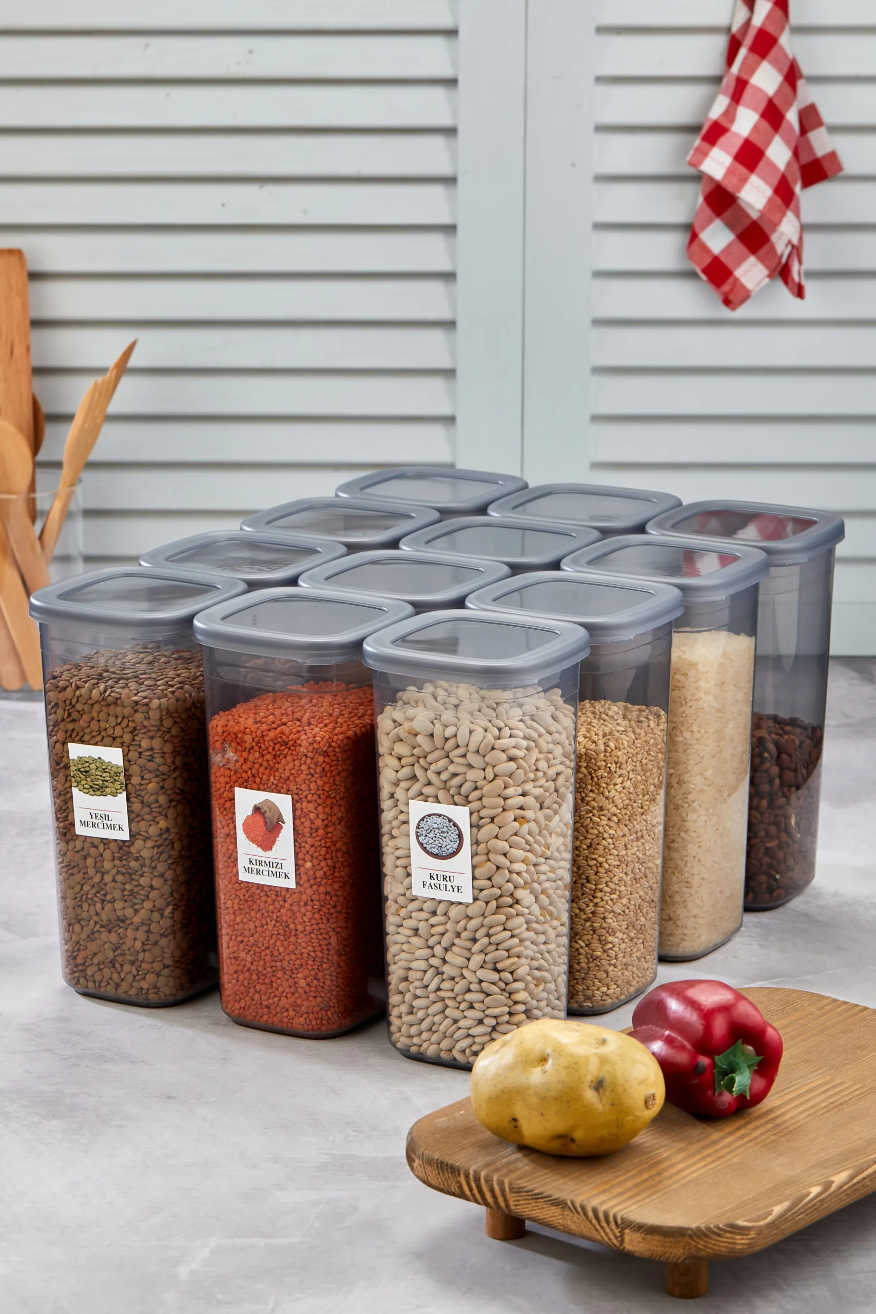 Aryuss 12 delige 1750ml voorraadbus met etiketten 2 Aryuss 12 delige 1750ml voorraadbus met etiketten