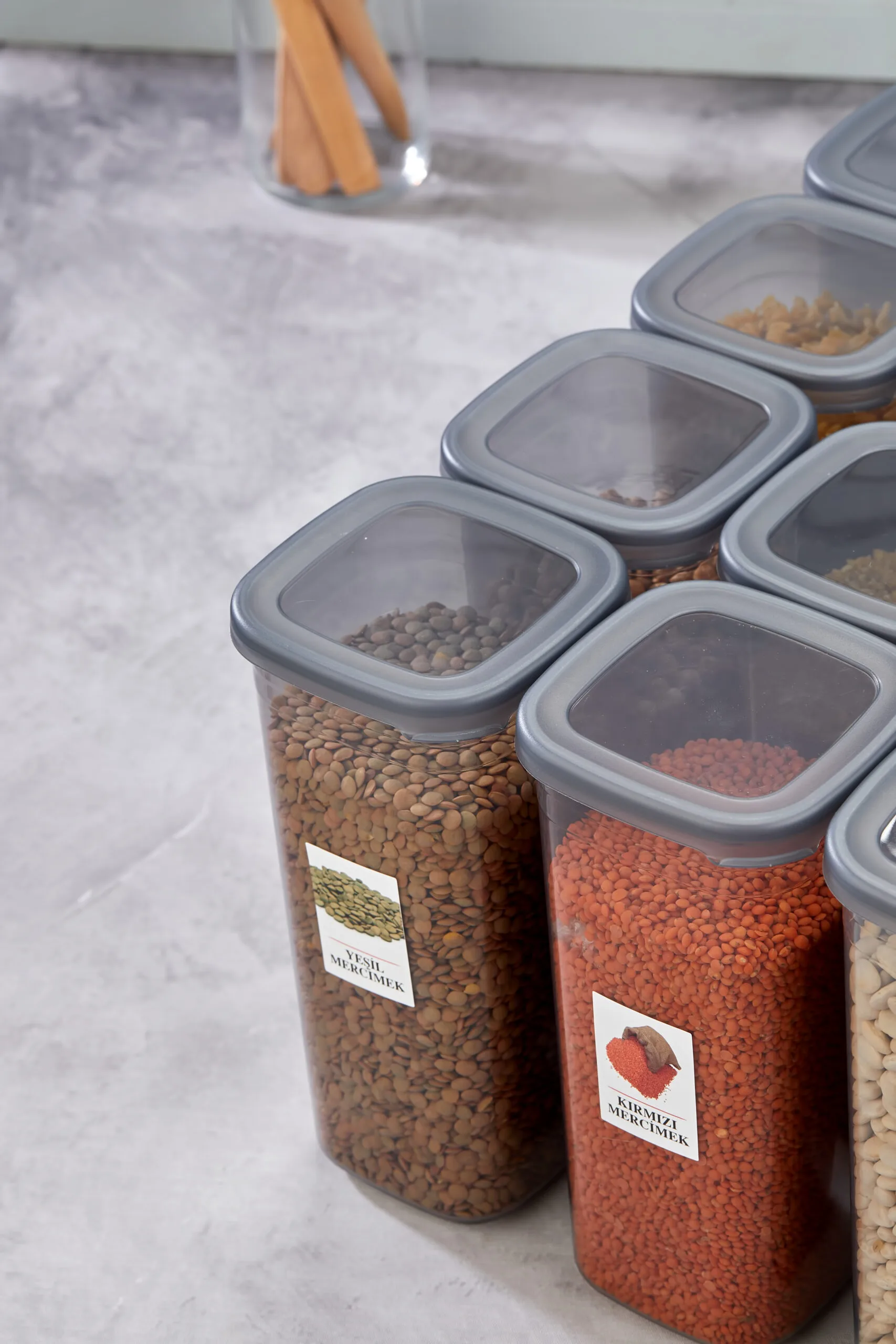 Aryuss 12 delige 1750ml voorraadbus met etiketten 3 Aryuss 12 delige 1750ml voorraadbus met etiketten - Afbeelding 2