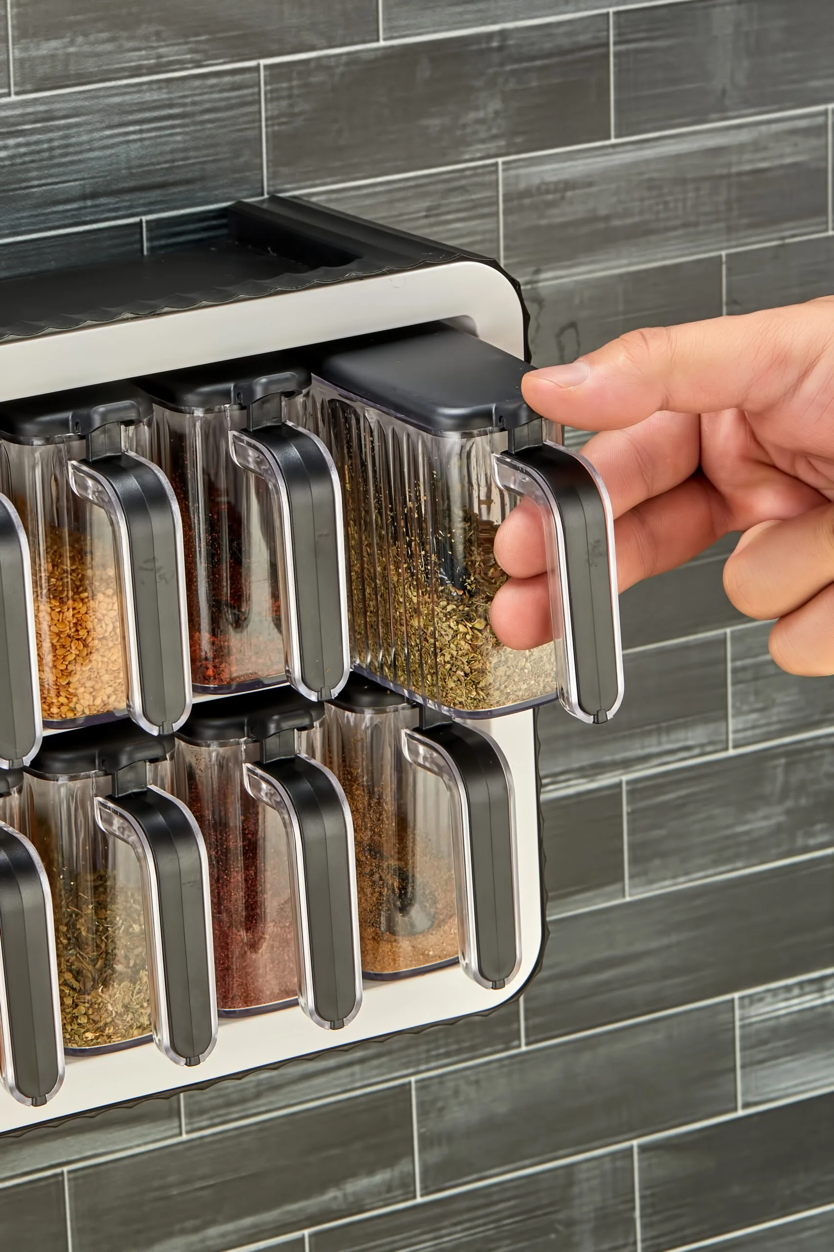 Aryus Kruidenrek met 12-delige Kruidenset Zwart 11 kruiden-pot-set-met-standaard-23