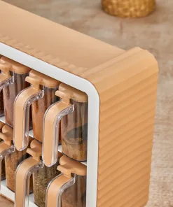 Aryus Kruidenrek met 12-delige Kruidenset Beige 13 kruiden-pot-set-met-standaard-8