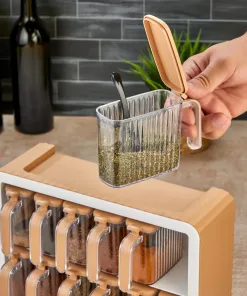 Aryus Kruidenrek met 12-delige Kruidenset Beige 17 kruiden-pot-set-met-standaard-25