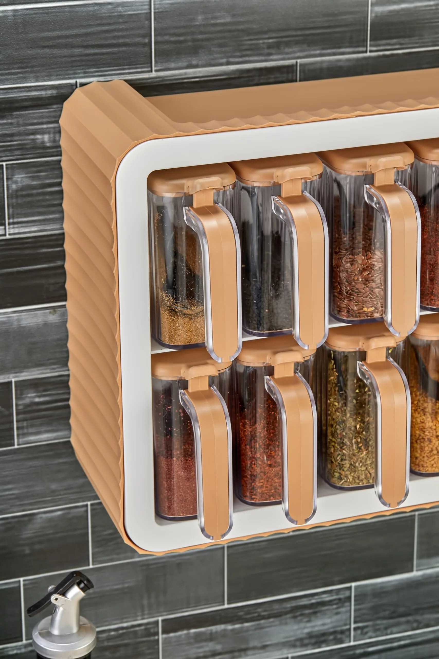 Aryus Kruidenrek met 12-delige Kruidenset Beige 7 kruidenrek-beige