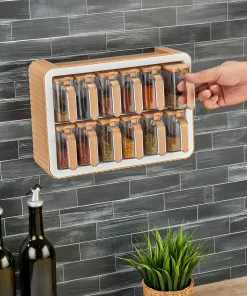 Aryus Kruidenrek met 12-delige Kruidenset Beige 18 kruiden-pot-set-met-standaard-26