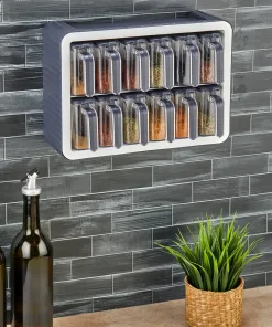 Aryus Kruidenrek met 12-delige Kruidenset Grijs 22 kruiden-pot-set-met-standaard-15