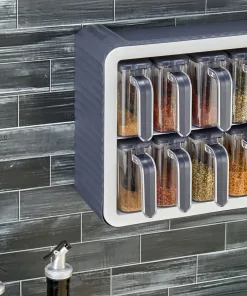 Aryus Kruidenrek met 12-delige Kruidenset Grijs 21 kruiden-pot-set-met-standaard-16