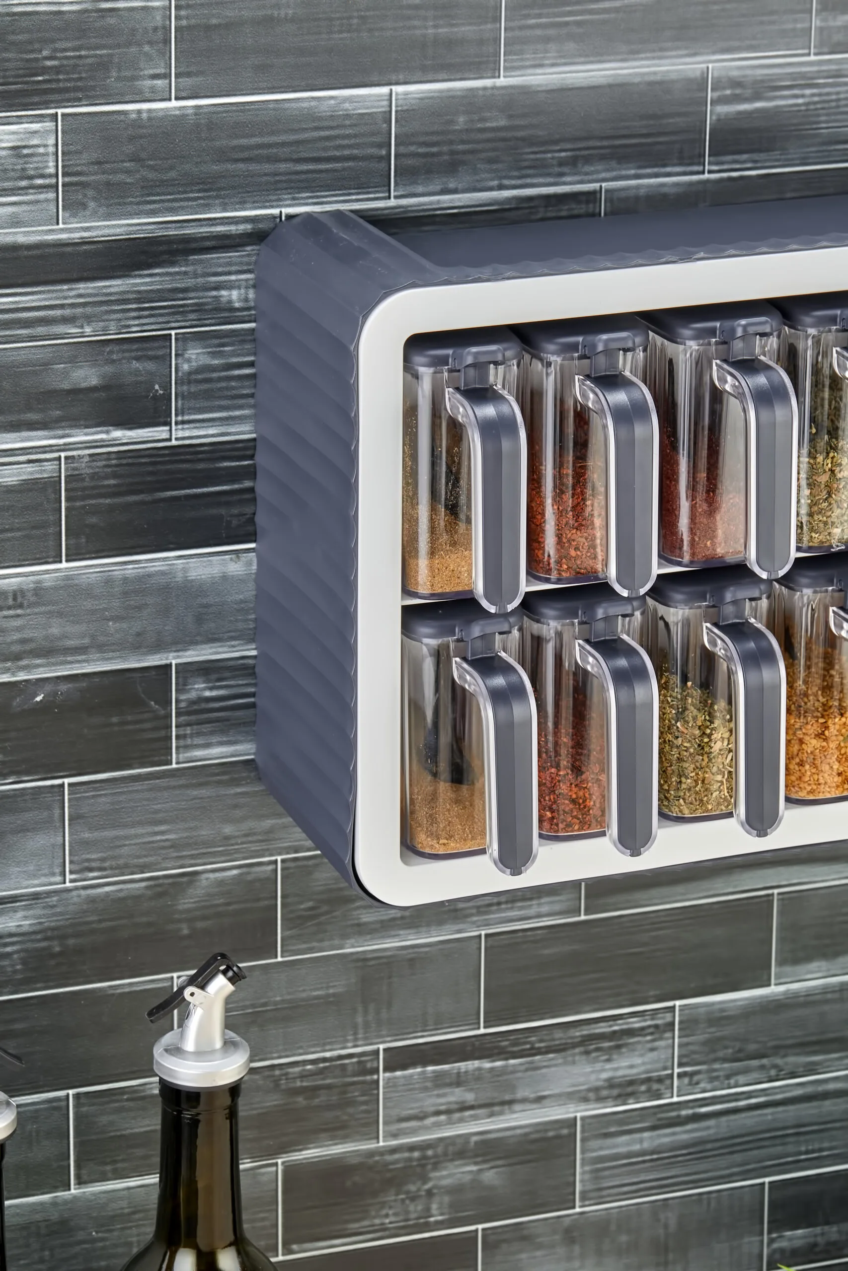 Aryus Kruidenrek met 12-delige Kruidenset Grijs 8 kruiden-pot-set-met-standaard-16