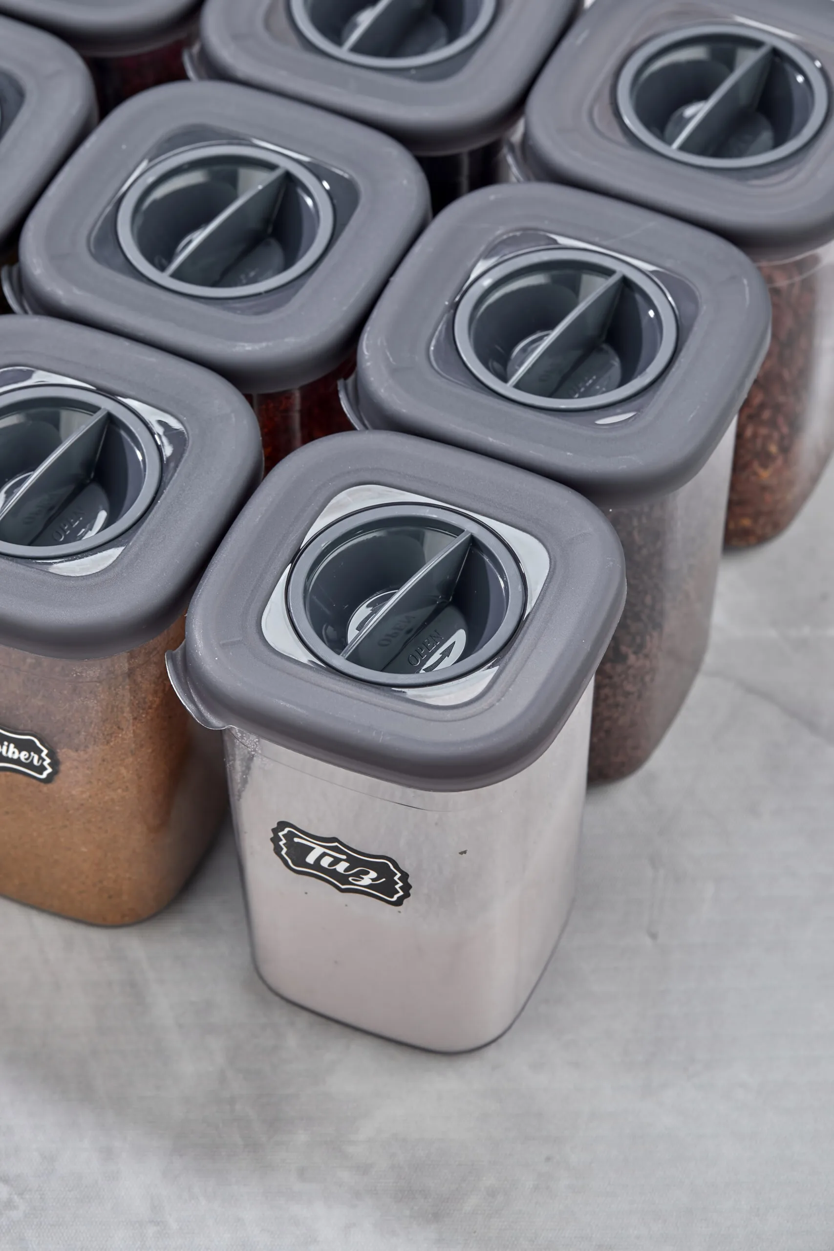 Aryus12 delige kruiden pot set met lepel 450 ml 8 kruiden-potjes