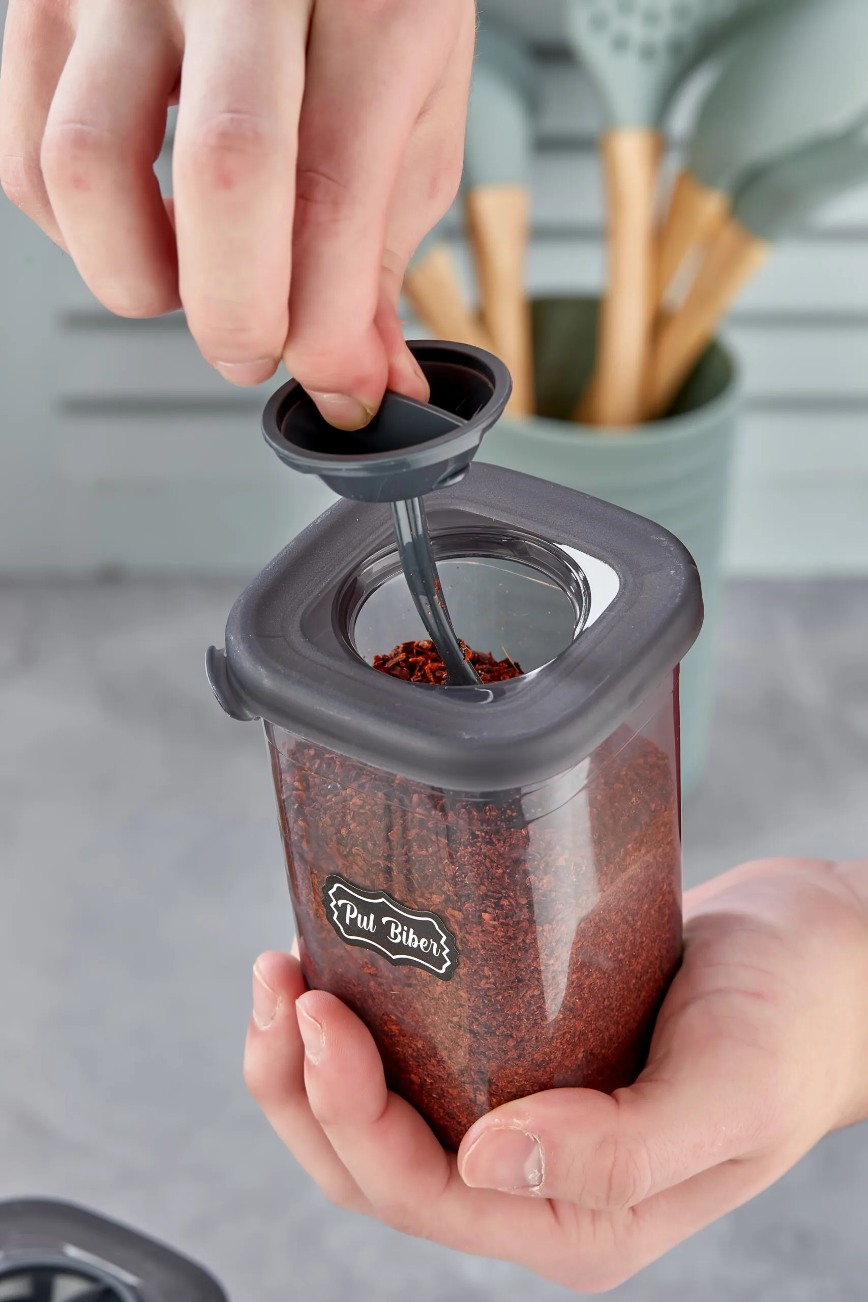 Aryus12 delige kruiden pot set met lepel 450 ml 5 kruiden-pot-draind