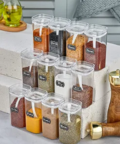 Home 27 Aryus 12 delige kruiden pot vacuümdeksel 300 ml lekvrij