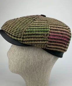 Hoge kwaliteit Karnas flatcap met geruit patroon en leren klep 7 karnas-geruit-flatcap1
