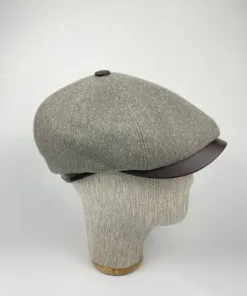 Alternative view of Karnas premium winter flatcap met leren klep